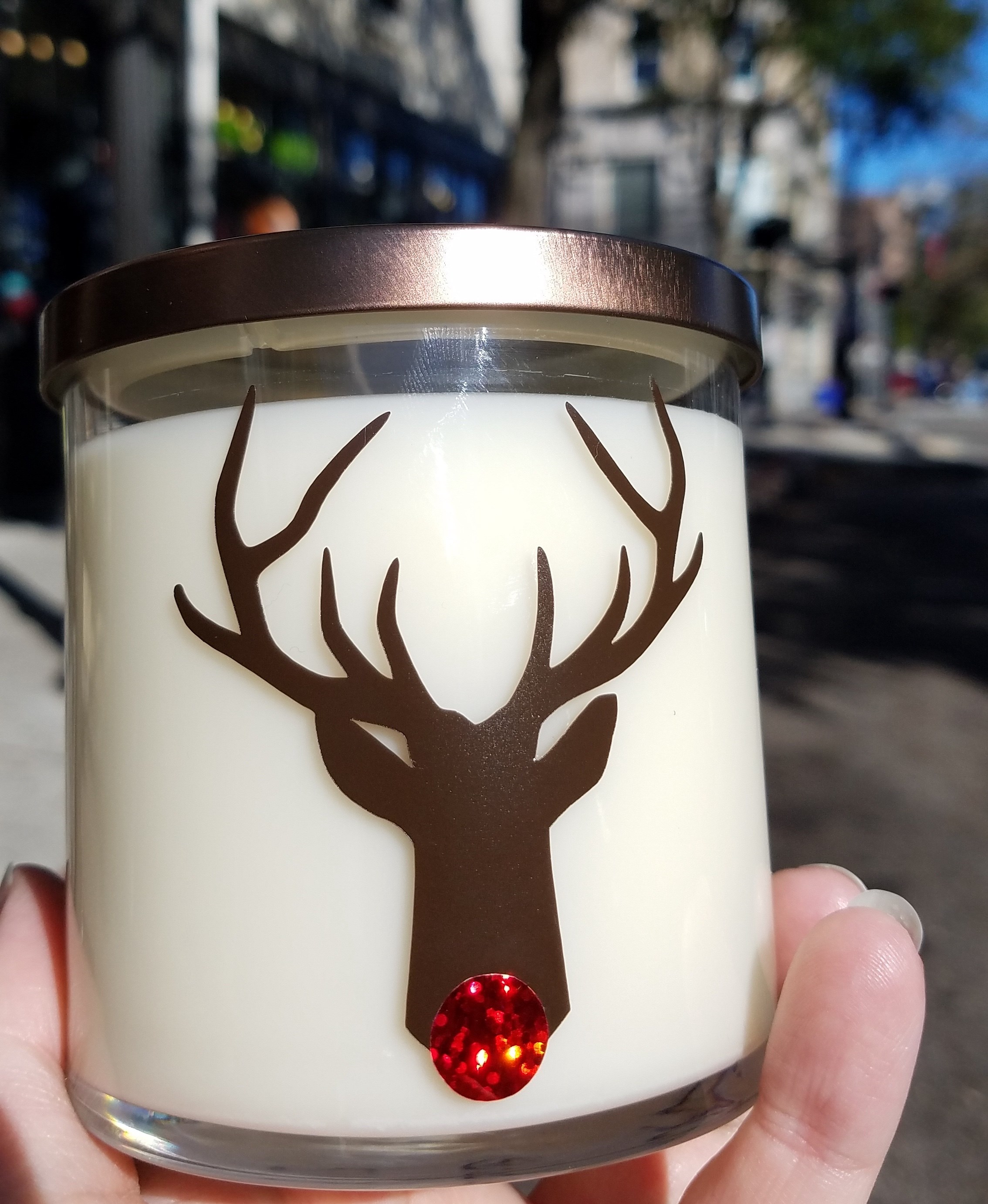 Rudolph jar in Mistletoe