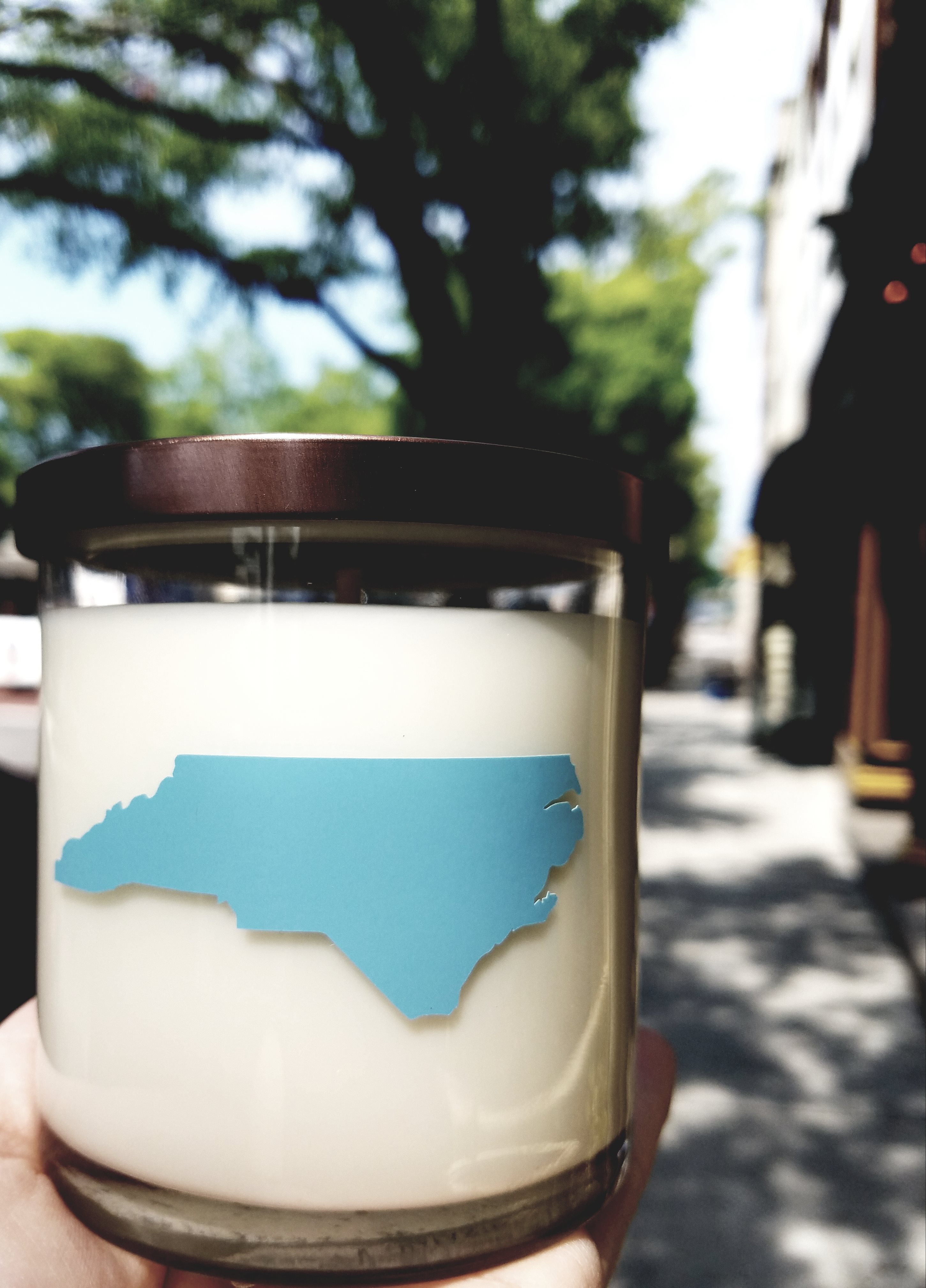 NC jar Wrightsville Memories blue