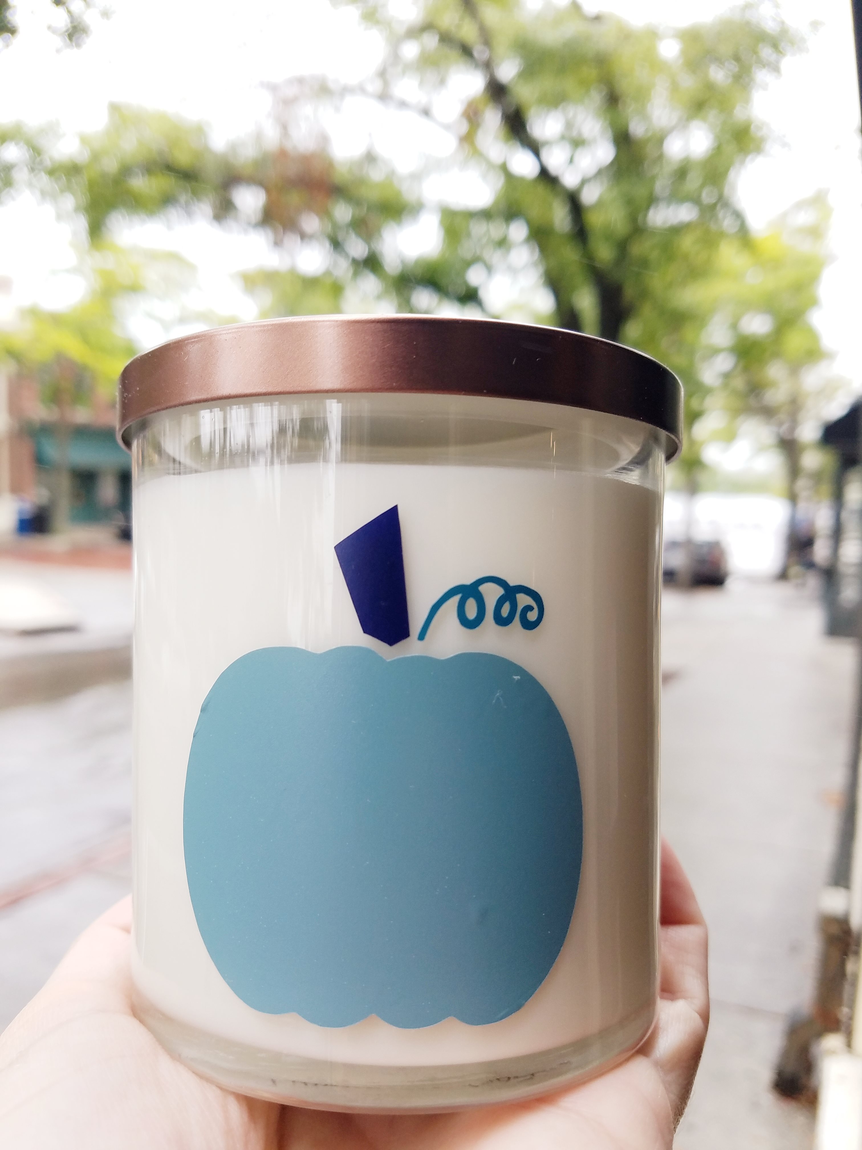 Pumpkin jar blue Pumpkin Spice Latte