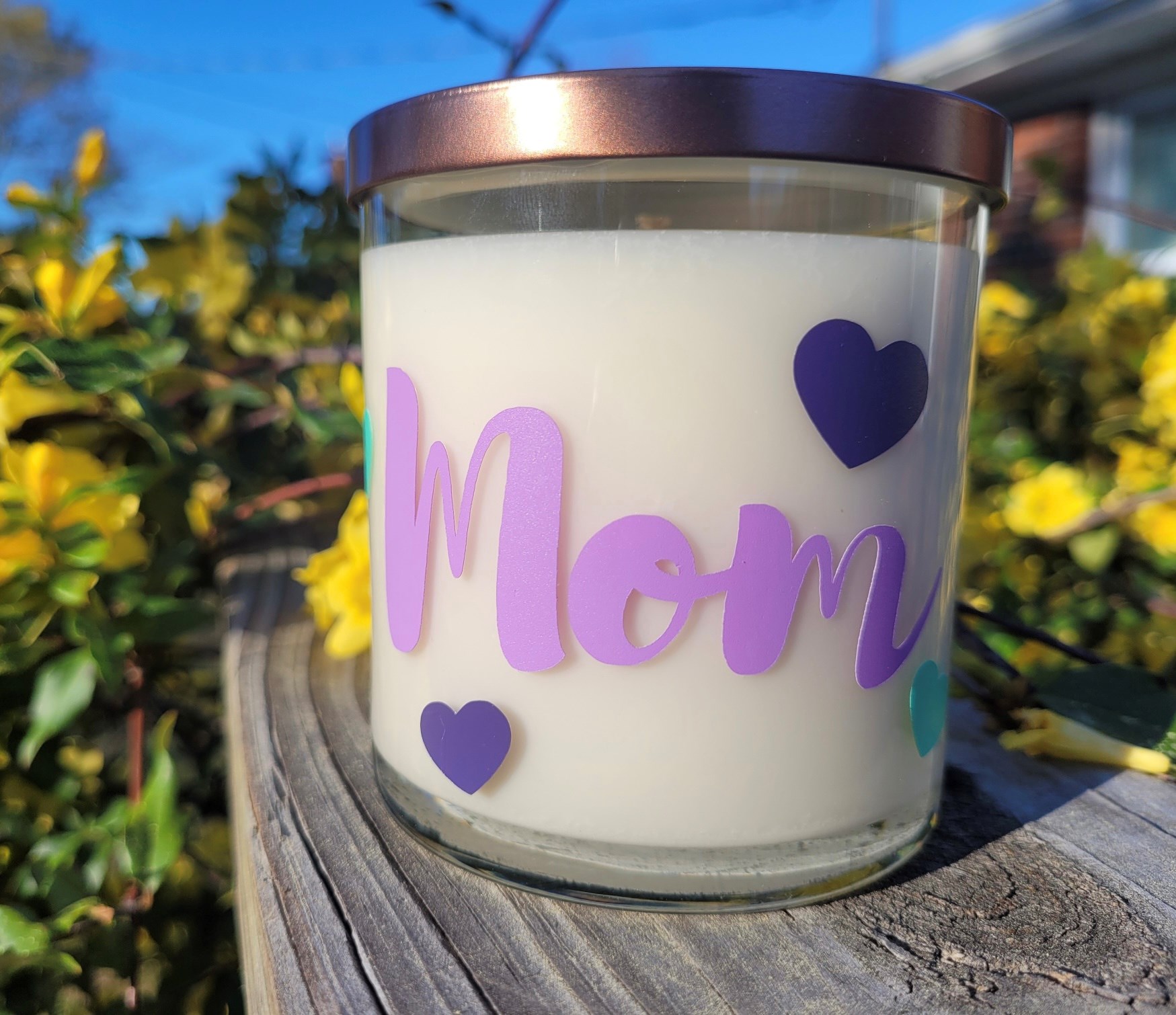 Mom with hearts candle