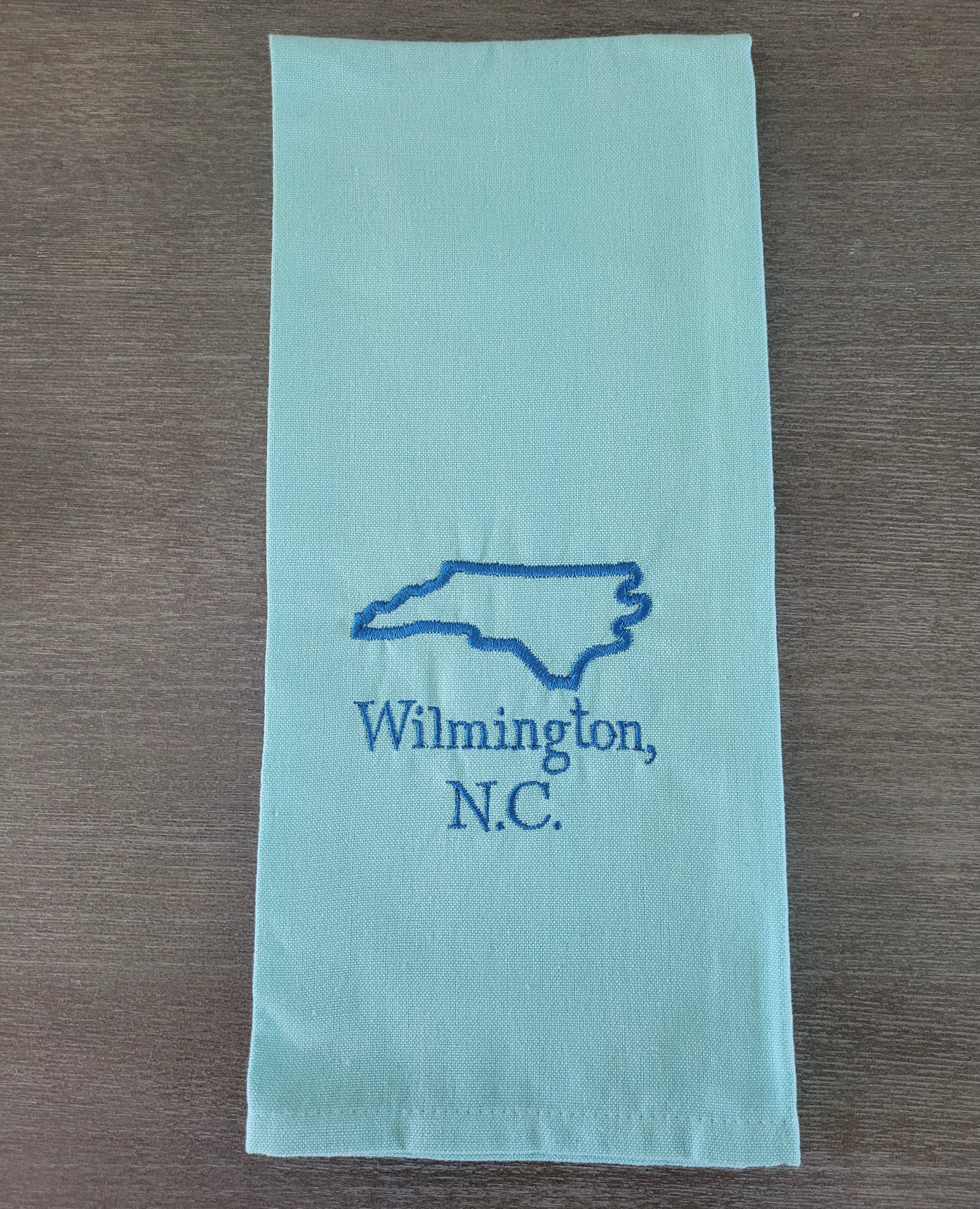 Pale blue NC towel