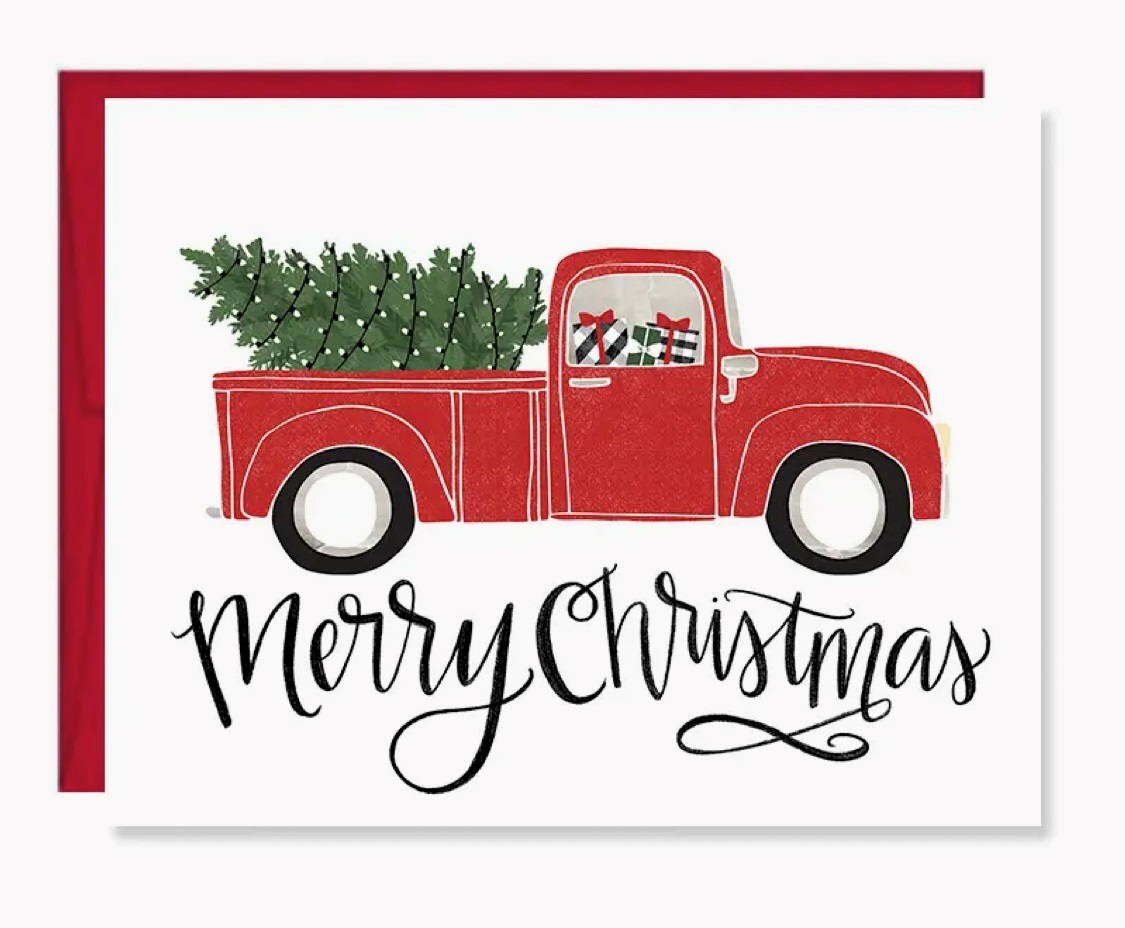  Card- Christmas Red Truck