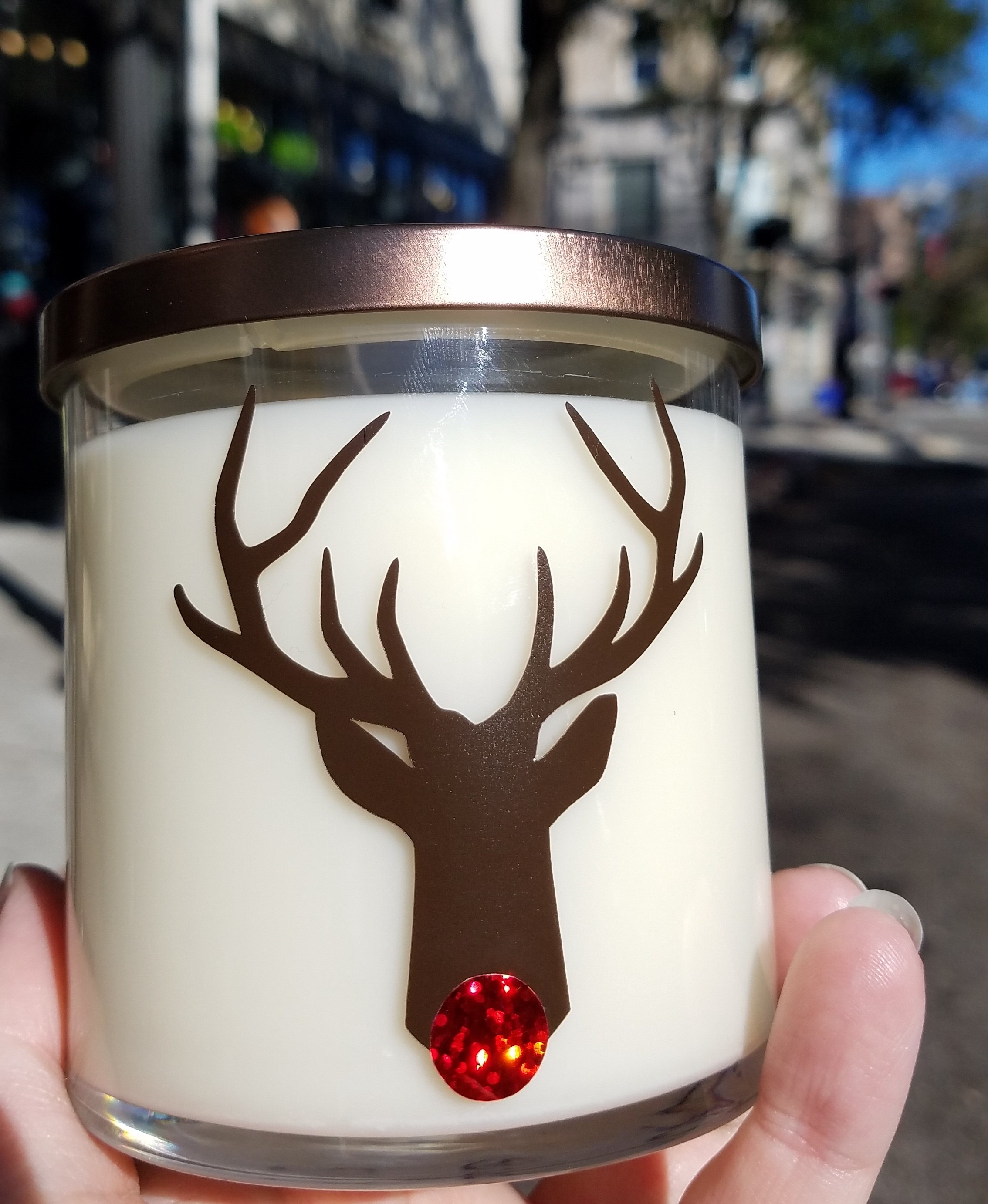 Rudolph jar in Christmas Morning