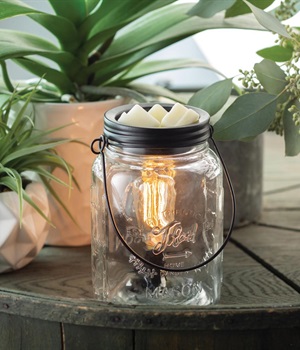 Edison bulb Mason wax melter