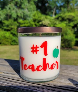 Teacher #1 candle