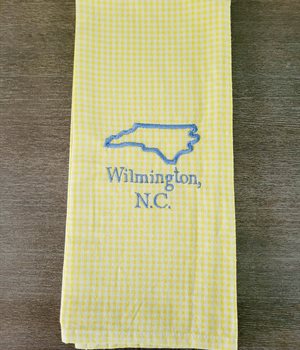 Pale yellow mini check NC towel