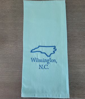 Pale blue NC towel