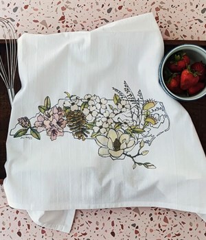 NC native plants Tea Towel