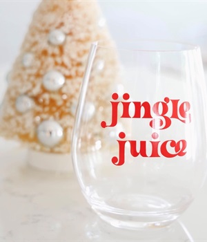 Acrylic Wine glass- Jingle Juice
