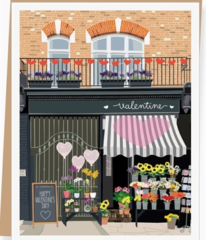 Valentine’s flower shop card