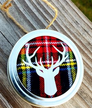 Plaid w/ silver deer