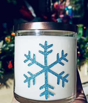 Snowflake blue glitter